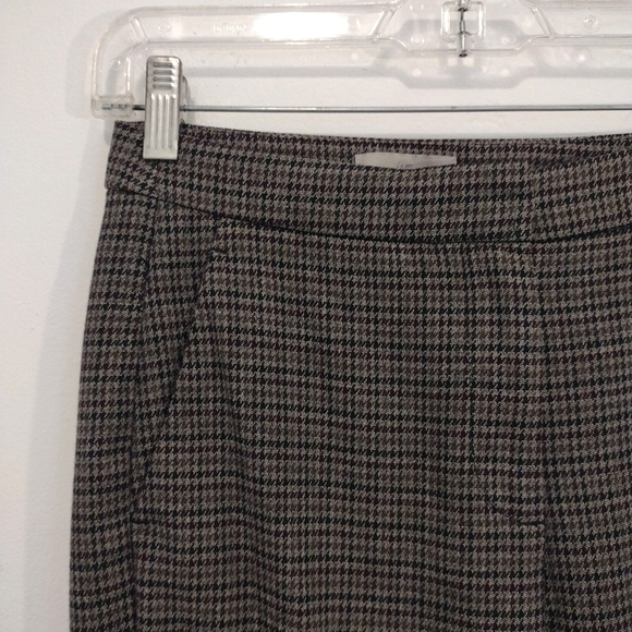 H&M - Houndstooth Ankle Burgundy Pants - Picture 4 of 12